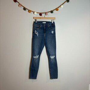 Good American Good Waist distressed jeans